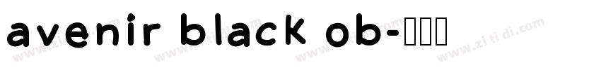 avenir black ob字体转换